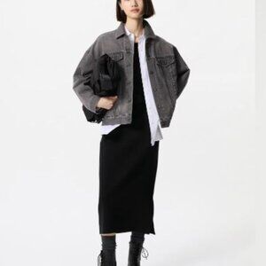 Uniqlo Smooth Cotton Blend Skirt M